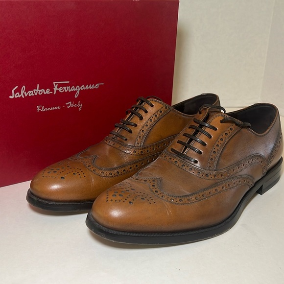 Salvatore Ferragamo Gerard Studio Edition Tan Calf size 8 Original Box - Picture 1 of 8